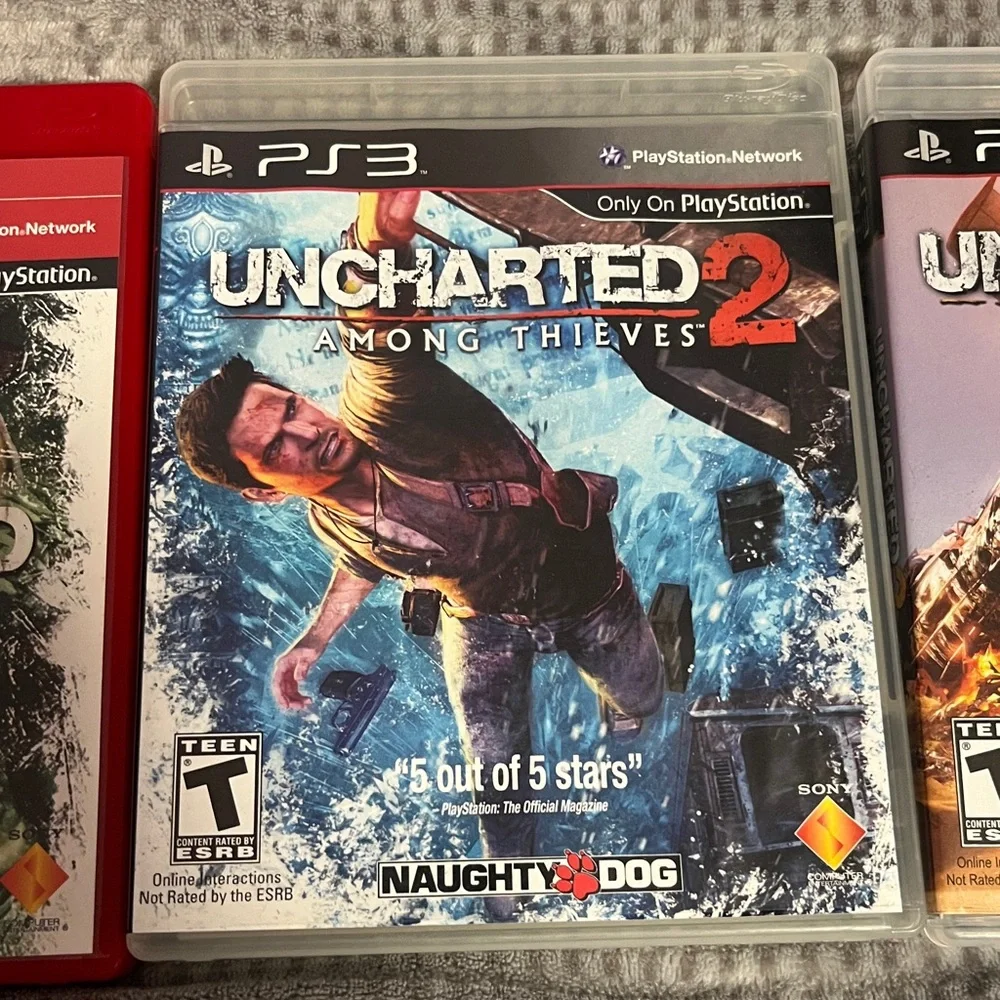 Uncharted PS3 Game Collection by Naughty Dog 3 Discs 1, 2, &3 EUC PlayStation
